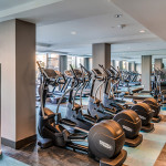 Adagio has two fitness rooms. This photo is of the Cardio Room.