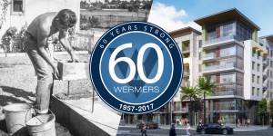 In 1957, James J. Wermers laid the foundation of Wermers Construction Company. Today, Wermers is an industry leader in multi-family construction and development – tackling projects in excess of $150 million. On the right side of the image is a rendering of Vive on the Park, a 550-unit project located at Spectrum Center Boulevard, Kearny Mesa. Wermers Multi-Family Corporation is the general contractor of the project.